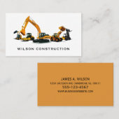Bauarbeiter für schwere Maschinen Visitenkarte (Vorne/Hinten)