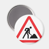 Bauarbeiter-Gebäude Magnet (Vorderseite/Rückseite)