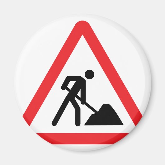 Bauarbeiter-Gebäude Magnet (Vorne)