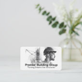 Bauarbeiter | GEBÄUDE Visitenkarte (Stehend Vorderseite)