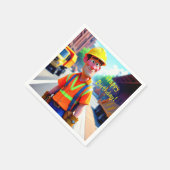 Bauarbeiter Geburtstag Serviette (Ecke)