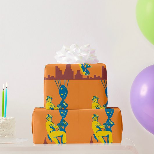 Bauarbeiter Geschenkpapier