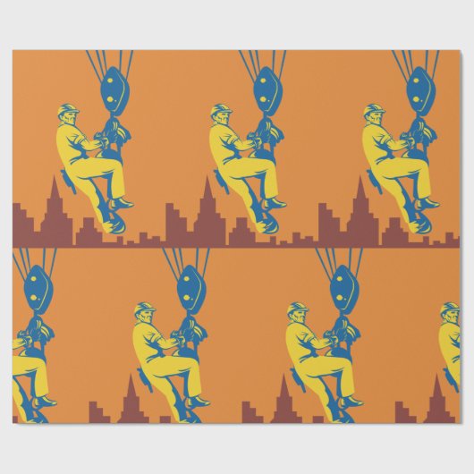 Bauarbeiter Geschenkpapier (Flach)