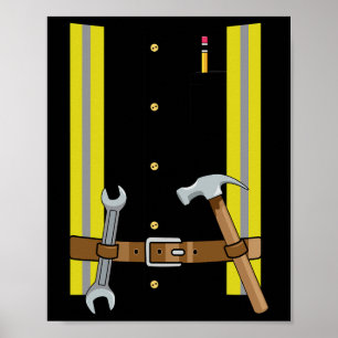 Bauarbeiter Halloween-Kostüm für Jungen Kinder Poster