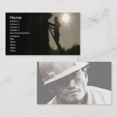 Bauarbeiter, handliche Mann-Visitenkarte Visitenkarte (Vorne/Hinten)