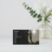 Bauarbeiter, handliche Mann-Visitenkarte Visitenkarte (Stehend Vorderseite)