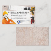 Bauarbeiter | Hardware-Tools Visitenkarte (Vorne/Hinten)