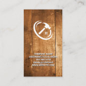 Bauarbeiter | Holz | Benutzerdefiniertes Image-Fot Visitenkarte (Rückseite)