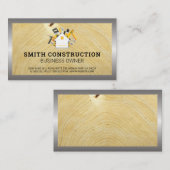 Bauarbeiter | Holzkörner Visitenkarte (Vorne/Hinten)