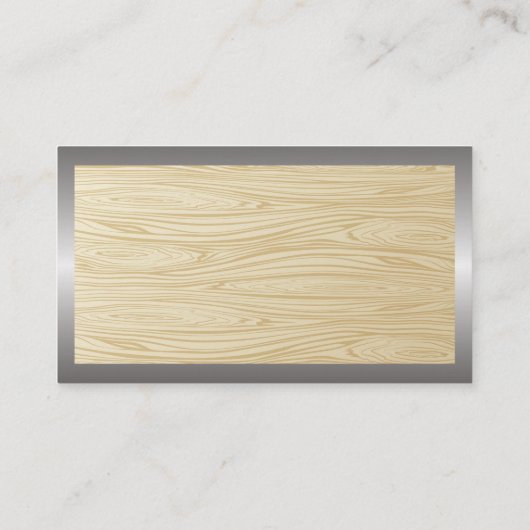 Bauarbeiter | Holzkörner Visitenkarte (Rückseite)