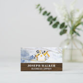 Bauarbeiter | Holzplatte | Tools Visitenkarte (Stehend Vorderseite)