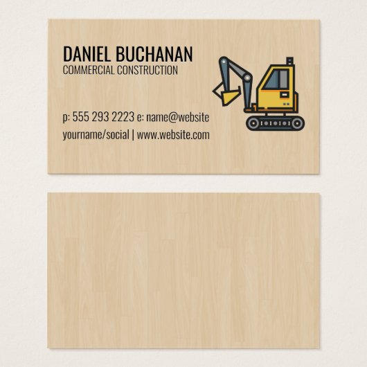 Bauarbeiter | Holzrahmen (Vorne & Hinten)