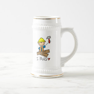 Bauarbeiter I Baut T-Shirts und Geschenke Bierglas