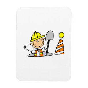 Bauarbeiter im Abwasserkanal T-Shirts und Geschenk Magnet