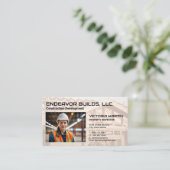 Bauarbeiter im Lager Visitenkarte (Stehend Vorderseite)