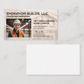 Bauarbeiter im Lager Visitenkarte (Vorne/Hinten)