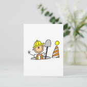 Bauarbeiter in Manhole Tshirts und Geschenke Postkarte (Stehend Vorderseite)