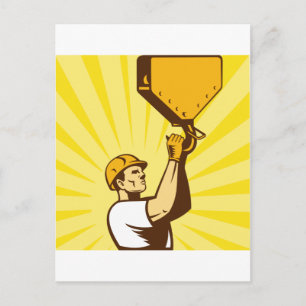 Bauarbeiter-Ingenieur-Hakenbauweise Postkarte