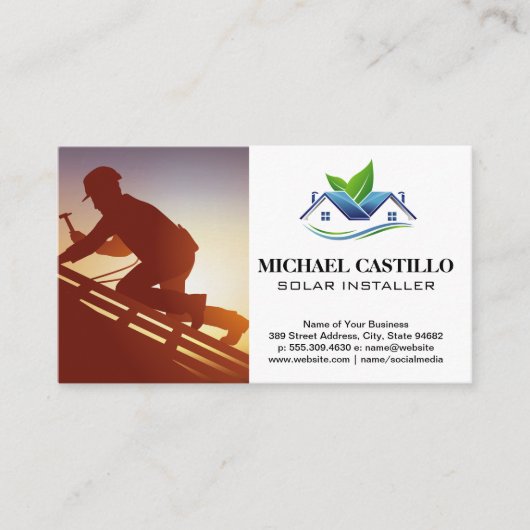 Bauarbeiter | Installationsprogramm Visitenkarte (Vorderseite)
