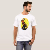 Bauarbeiter Jackhammer Oval T-Shirt (Vorne ganz)