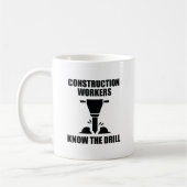 Bauarbeiter kennen das Bohrloch Kaffeetasse (Links)
