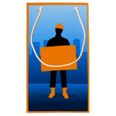 Bauarbeiter Kleine Geschenktüte (Rückseite)