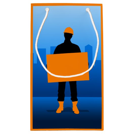 Bauarbeiter Kleine Geschenktüte (Rückseite)