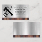 Bauarbeiter | Logo "gesägt" und "Hammer" Visitenkarte (Vorne/Hinten)