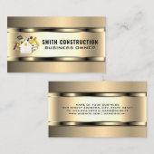 Bauarbeiter | Logo "House Tools" Visitenkarte (Vorne/Hinten)