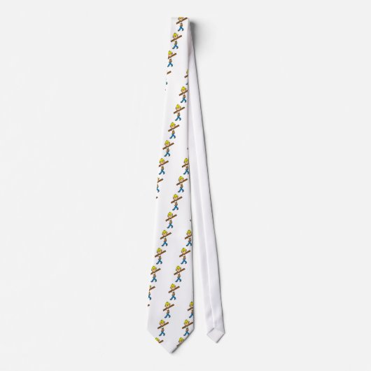 Bauarbeiter mit Bauholz Krawatte (Vorderseite)