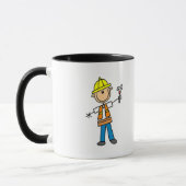 Bauarbeiter mit Hammer Tasse (Links)