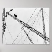 Bauarbeiter mit hohem Flug Poster (Vorne)