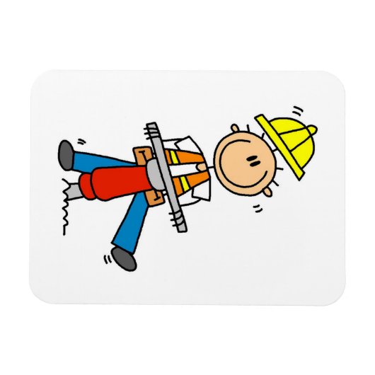 Bauarbeiter mit Jack-Hammer-Geschenken Magnet (Horizontal)