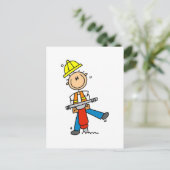 Bauarbeiter mit Jack Hammer Postkarte (Stehend Vorderseite)