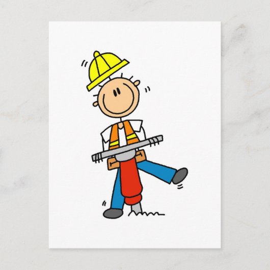 Bauarbeiter mit Jack Hammer Postkarte (Vorderseite)