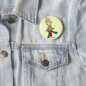 Bauarbeiter mit Presslufthammer Button (Beispiel)