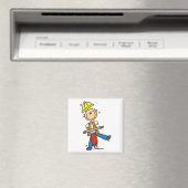 Bauarbeiter mit Presslufthammer Magnet (In Situ (Geschirrspüler))