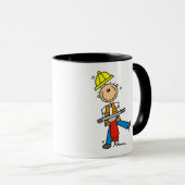 Bauarbeiter mit Presslufthammer Tasse (VorderseiteRechts)