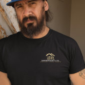 Bauarbeiter Mitarbeiter Personal Gold Schwarz T-Shirt