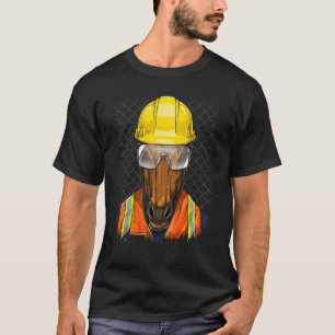 Bauarbeiter Pferdelabor Farm Animal Hors T-Shirt
