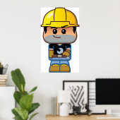Bauarbeiter Poster (Heimbüro)