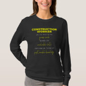 Bauarbeiter Präzisions-Schätzarbeit T-Shirt (Vorderseite)