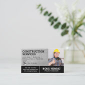 Bauarbeiter | QR-Code Visitenkarte (Stehend Vorderseite)