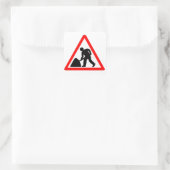 Bauarbeiter Quadratischer Aufkleber (Tasche)