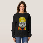 Bauarbeiter Riesener Panda Arbeiter Panda Sweatshirt (Vorne ganz)