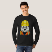 Bauarbeiter Riesener Panda Arbeiter Panda T-Shirt (Vorne ganz)