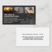 Bauarbeiter | Roofer | Pflaster | Mauerwerk Visitenkarte (Vorne/Hinten)