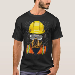 Bauarbeiter Rottweiler Laboratorium Tierfütterung T-Shirt