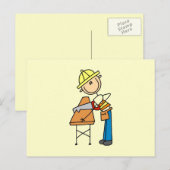 Bauarbeiter Sägeblättergeschenke Postkarte (Vorne/Hinten)