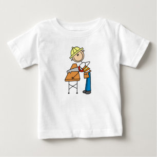 Bauarbeiter Sägt Bauholz Geschenke Baby T-shirt
